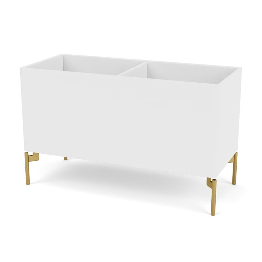 Plantekasse B69,6 cm D30, inkl. ben fra Montana - Snow / Messing - Jacobsen Plus