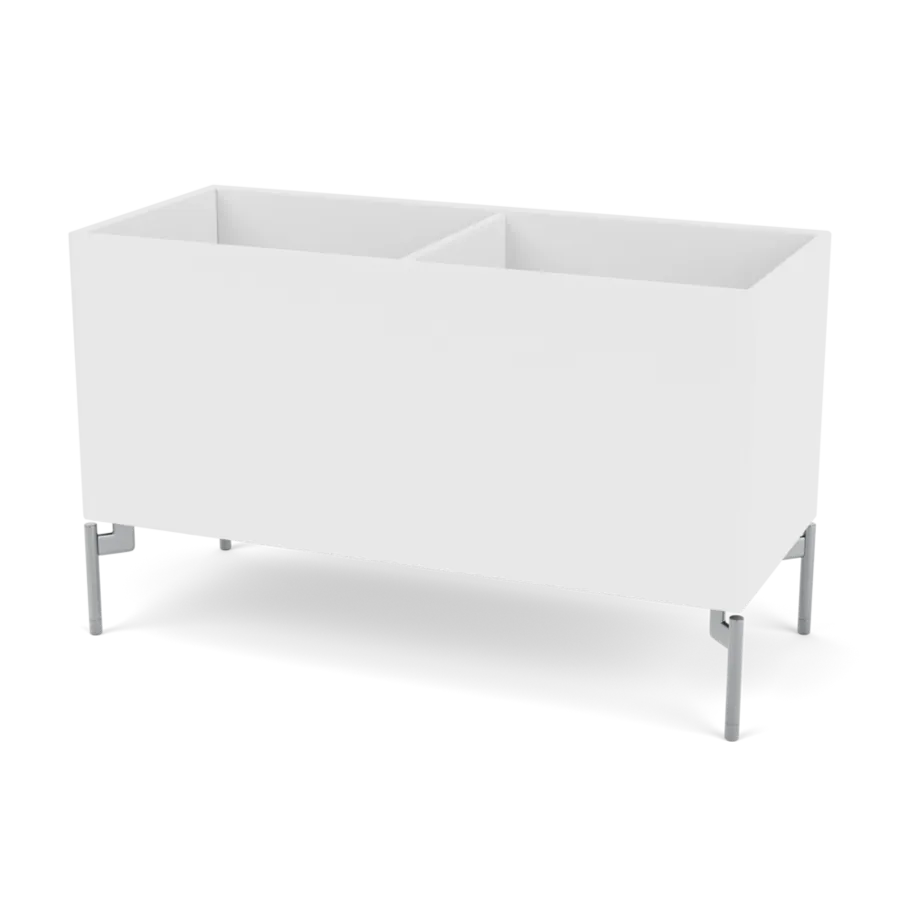 Plantekasse B69,6 cm D30, inkl. ben fra Montana - Snow / Krom - Jacobsen Plus