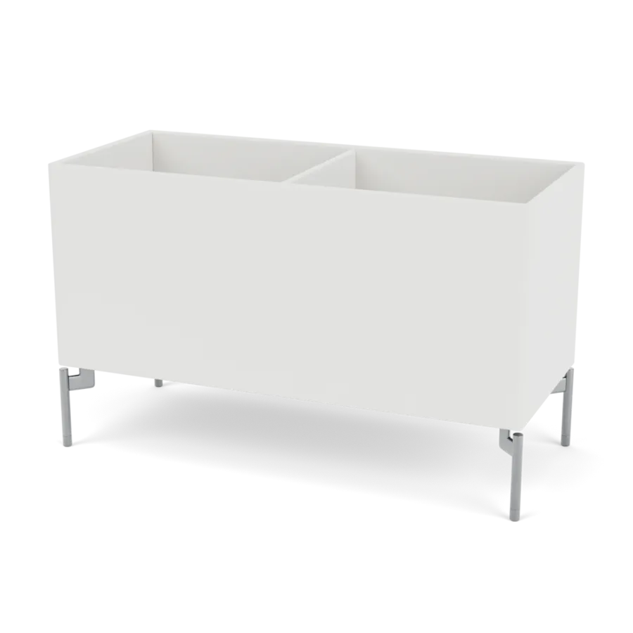 Plantekasse B69,6 cm D30, inkl. ben fra Montana - Hvid (white 01) / Krom - Jacobsen Plus