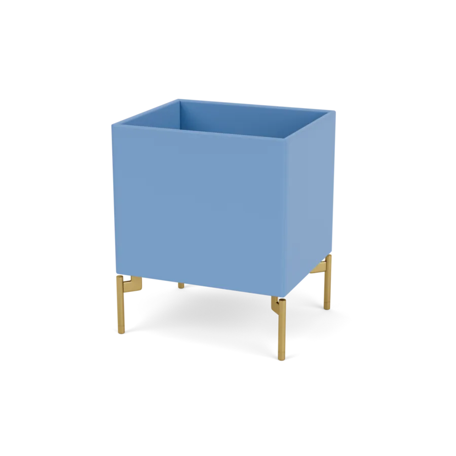 Plantekasse B35,4 cm D30, inkl. ben fra Montana - Azure / Messing - Jacobsen Plus