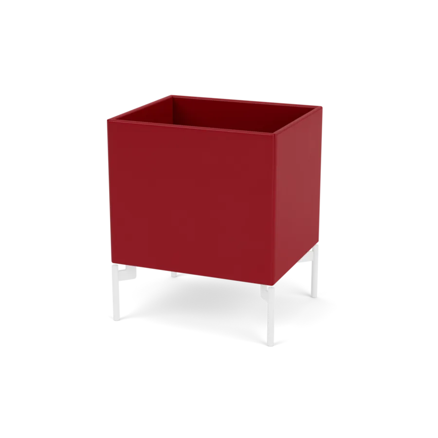 Plantekasse B35,4 cm D30, inkl. ben fra Montana - Beetroot / Snow - Jacobsen Plus