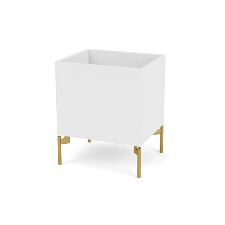 Plantekasse B35,4 cm D30, inkl. ben fra Montana - Snow / Messing - Jacobsen Plus