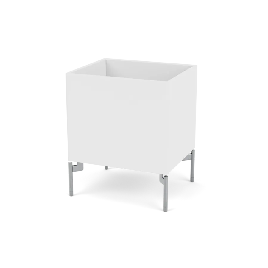 Plantekasse B35,4 cm D30, inkl. ben fra Montana - Snow / Krom - Jacobsen Plus