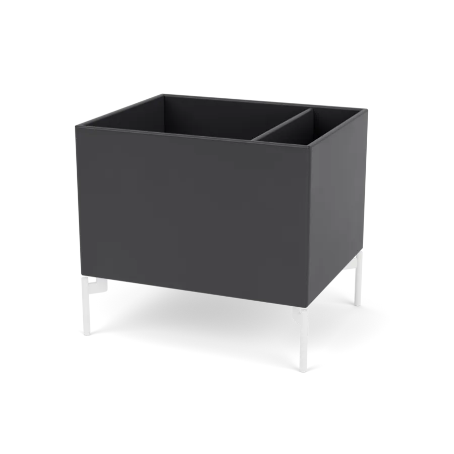 Plantekasse B46,8 cm D38, inkl. ben fra Montana - Anthracite / Snow - Jacobsen Plus