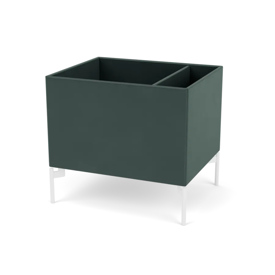 Plantekasse B46,8 cm D38, inkl. ben fra Montana - Black Jade / Snow - Jacobsen Plus