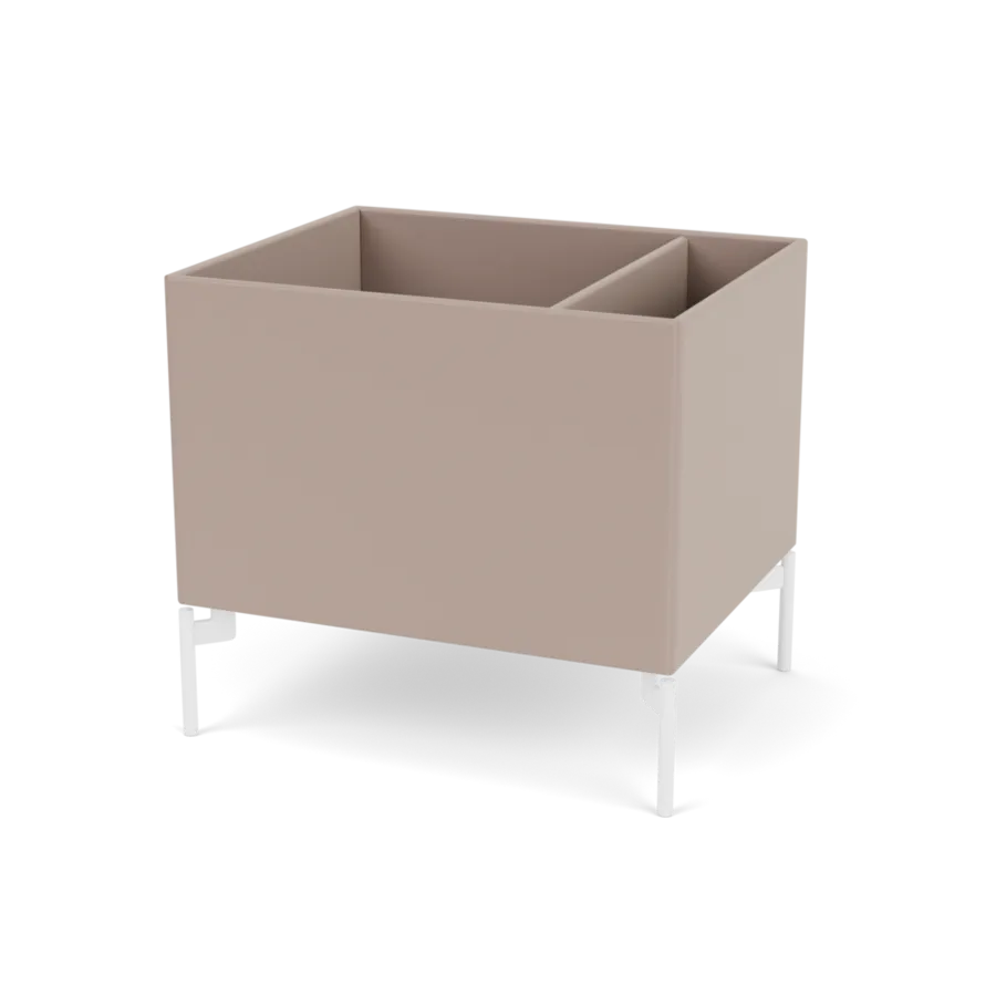 Plantekasse B46,8 cm D38, inkl. ben fra Montana - Mushroom / Snow - Jacobsen Plus