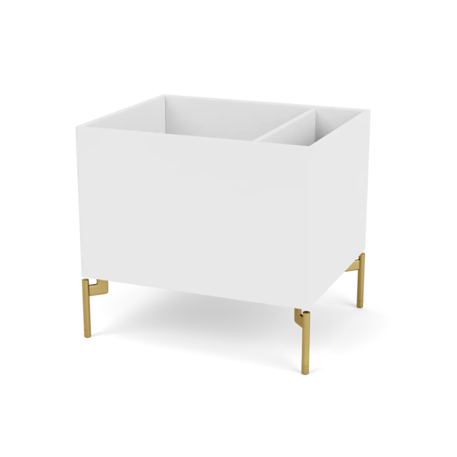 Plantekasse B46,8 cm D38, inkl. ben fra Montana - Snow / Messing - Jacobsen Plus