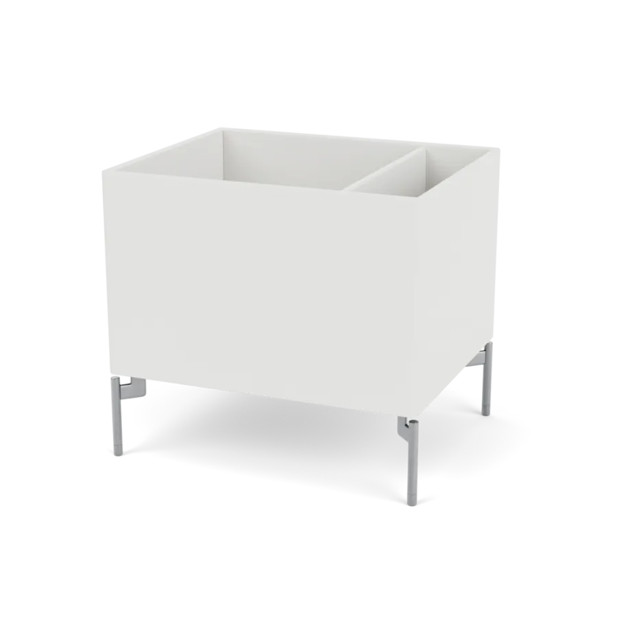 Plantekasse B46,8 cm D38, inkl. ben fra Montana - Hvid (white 01) / Krom - Jacobsen Plus