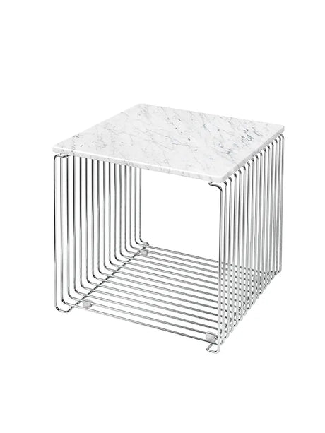 Topplade til Panton Wire fra Montana - Enkel: 34,8 x 34,8 cm / Hvid marmor - Jacobsen Plus