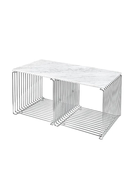 Topplade til Panton Wire fra Montana - Dobbelt: 34,8 x 70,1 cm / Hvid marmor - Jacobsen Plus