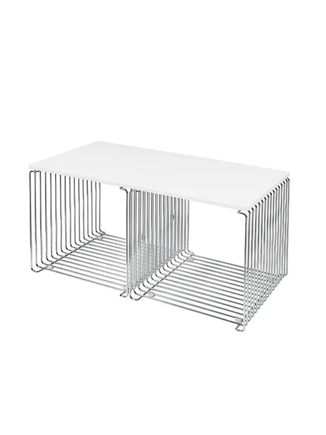 Topplade til Panton Wire fra Montana - Dobbelt: 34,8 x 70,1 cm / New White - Jacobsen Plus