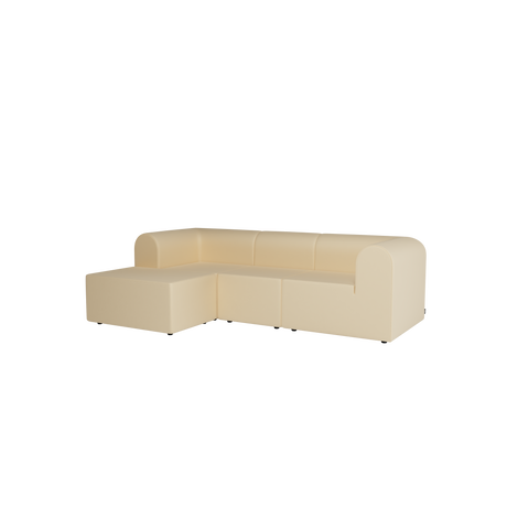 Paradigm 3-personers sofa med pouf venstre fra Montana - Steelcut 240 - Jacobsen Plus