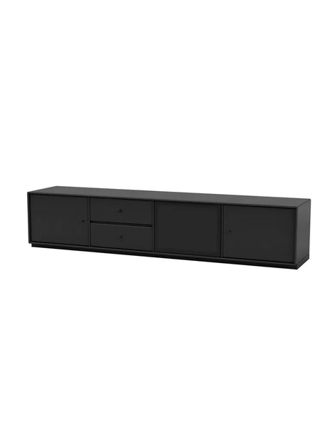 TV & Sound Modul, Octave VIII, inkl. sokkel fra Montana - Black / 3 cm sokkel - Jacobsen Plus