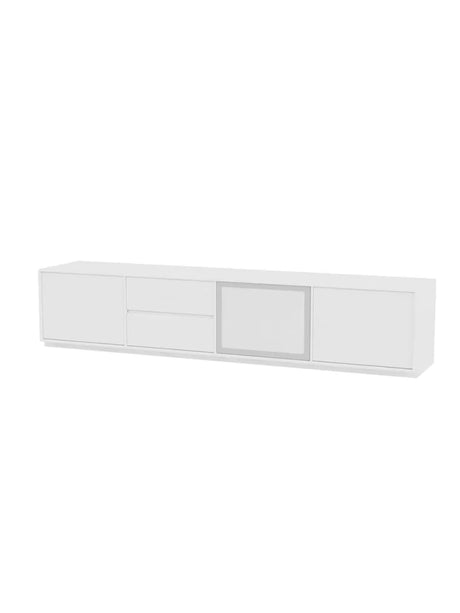 TV & Sound Modul, Octave VIII, inkl. sokkel fra Montana - New white / 3 cm sokkel - Jacobsen Plus