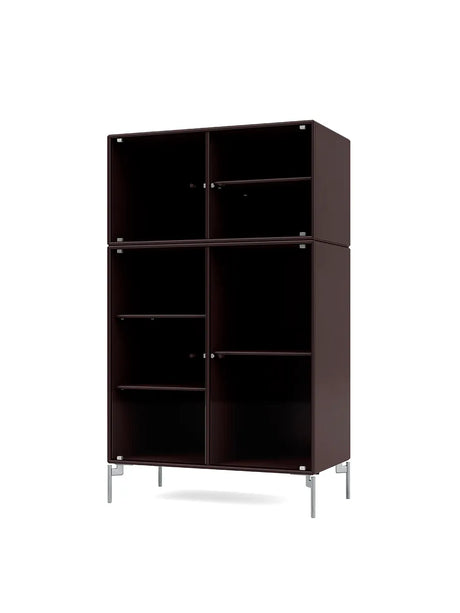 Ripple III Vitrineskab, inkl. ben fra Montana - Balsamic / Krom - Jacobsen Plus