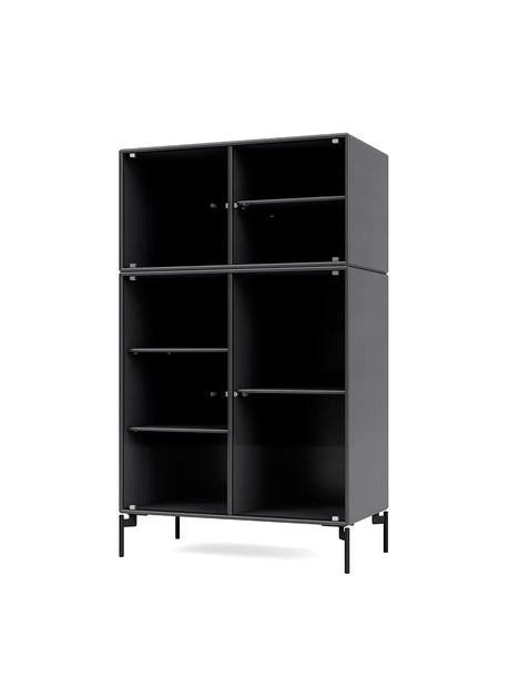 Ripple III Vitrineskab, inkl. ben fra Montana - Coal / Black - Jacobsen Plus