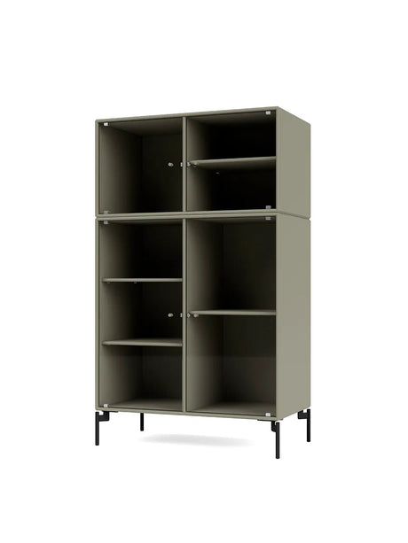 Ripple III Vitrineskab, inkl. ben fra Montana - Fennel / Black - Jacobsen Plus