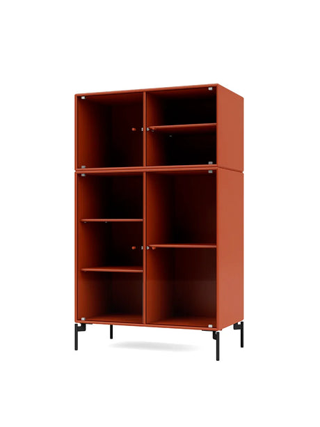 Ripple III Vitrineskab, inkl. ben fra Montana - Hokkaido / Black - Jacobsen Plus