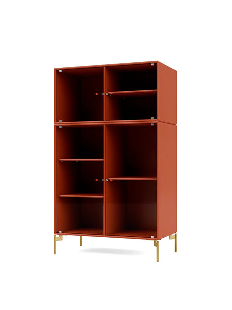 Ripple III Vitrineskab, inkl. ben fra Montana - Hokkaido / Messing - Jacobsen Plus