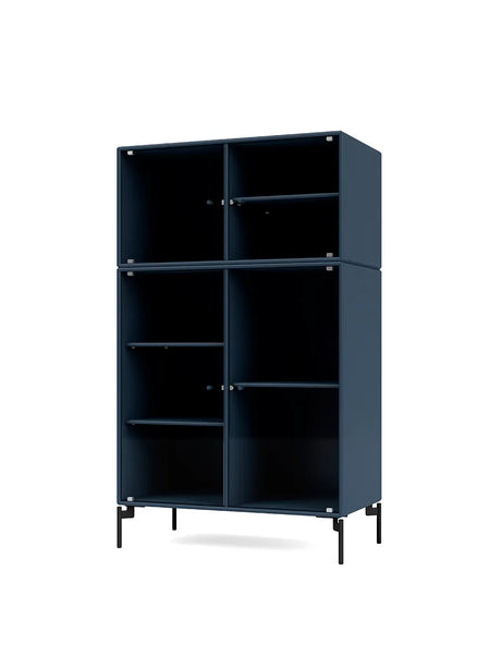 Ripple III Vitrineskab, inkl. ben fra Montana - Juniper / Black - Jacobsen Plus