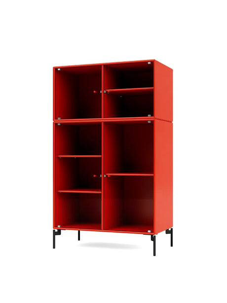 Ripple III Vitrineskab, inkl. ben fra Montana - Rosehip / Black - Jacobsen Plus