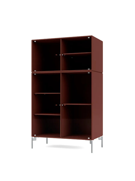 Ripple III Vitrineskab, inkl. ben fra Montana - Masala / Krom - Jacobsen Plus