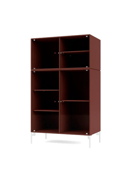 Ripple III Vitrineskab, inkl. ben fra Montana - Masala / Snow - Jacobsen Plus