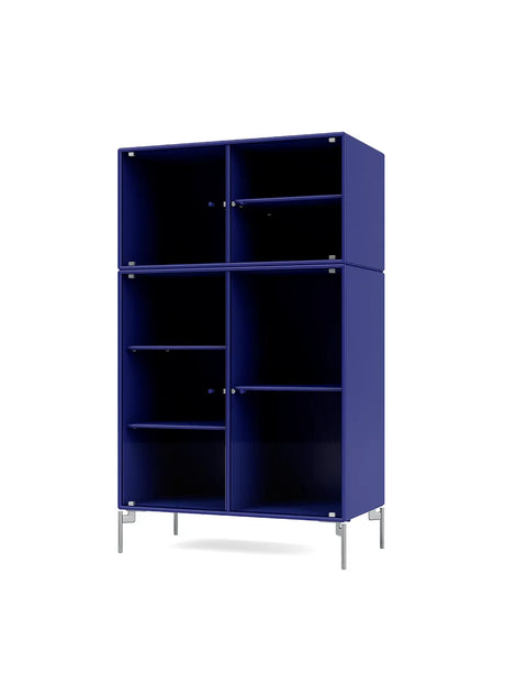 Ripple III Vitrineskab, inkl. ben fra Montana - Monarch / Krom - Jacobsen Plus