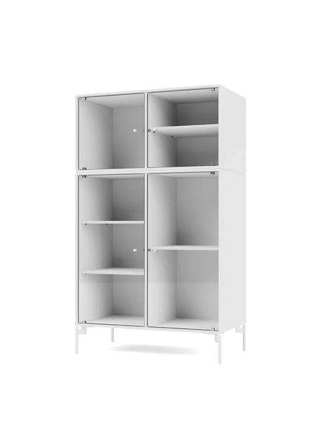 Ripple III Vitrineskab, inkl. ben fra Montana - New white / Snow - Jacobsen Plus