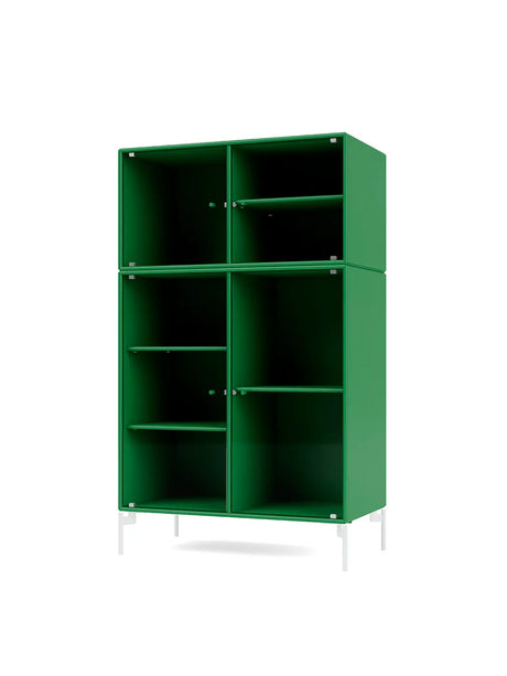 Ripple III Vitrineskab, inkl. ben fra Montana - Parsley / Snow - Jacobsen Plus