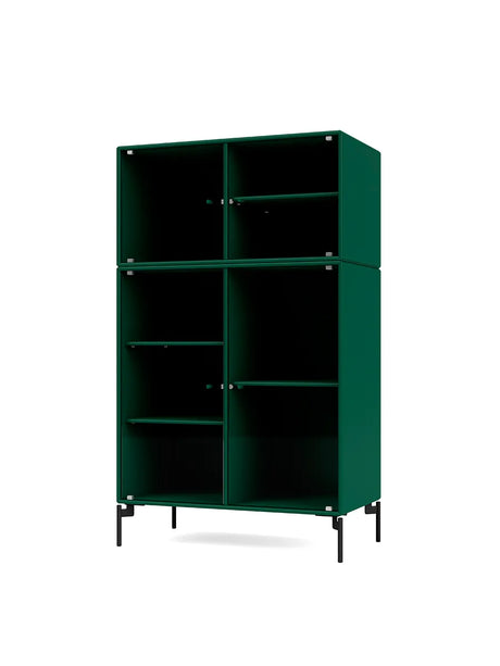 Ripple III Vitrineskab, inkl. ben fra Montana - Pine / Black - Jacobsen Plus