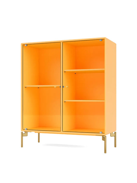 Ripple II Vitrineskab, inkl. ben fra Montana - Acacia / Messing - Jacobsen Plus