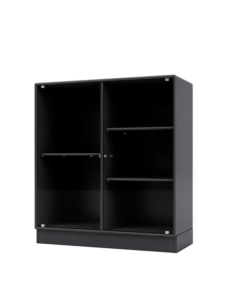 Ripple II Vitrineskab, inkl. sokkel fra Montana - Anthracite / Sokkel 7 cm - Jacobsen Plus