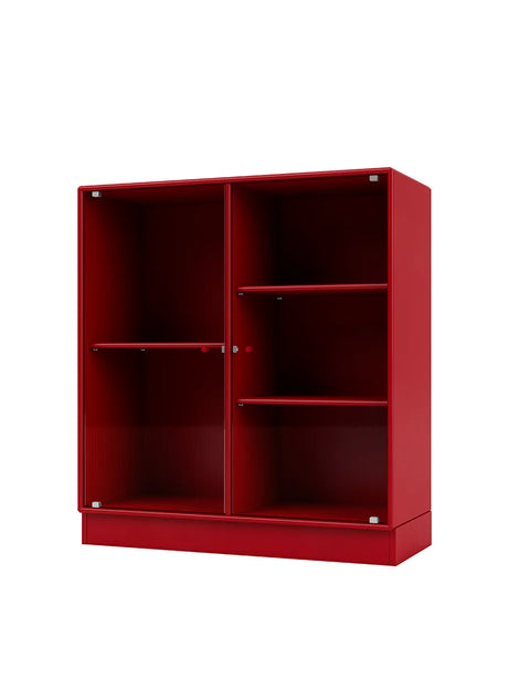 Ripple II Vitrineskab, inkl. sokkel fra Montana - Beetroot / Sokkel 7 cm - Jacobsen Plus