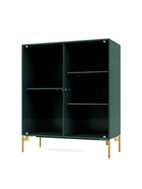 Ripple II Vitrineskab, inkl. ben fra Montana - Black Jade / Messing - Jacobsen Plus