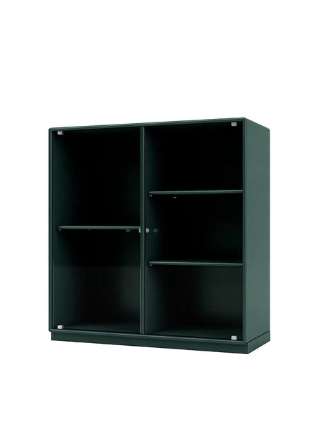 Ripple II Vitrineskab, inkl. sokkel fra Montana - Black Jade / Sokkel 3 cm - Jacobsen Plus