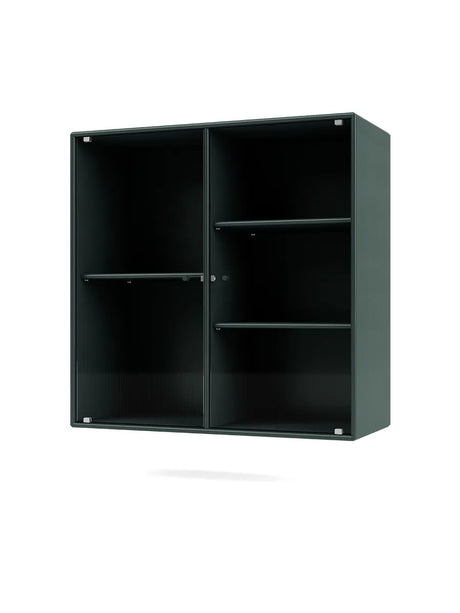 Ripple II Vitrineskab, inkl. ophæng fra Montana - Black Jade - Jacobsen Plus