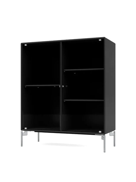 Ripple II Vitrineskab, inkl. ben fra Montana - Black / Krom - Jacobsen Plus