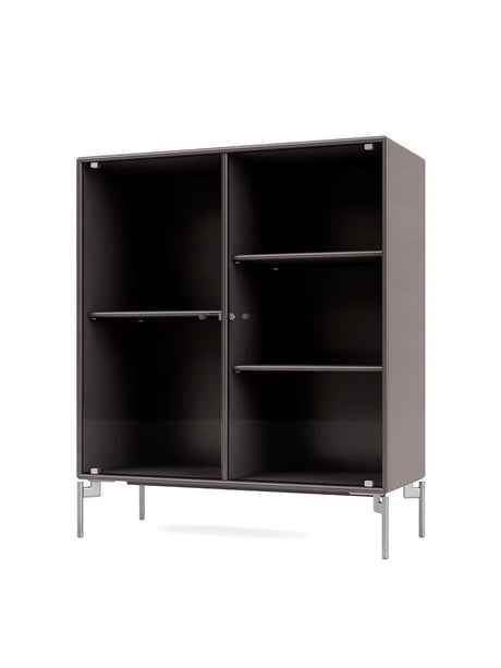 Ripple II Vitrineskab, inkl. ben fra Montana - Coffee / Krom - Jacobsen Plus