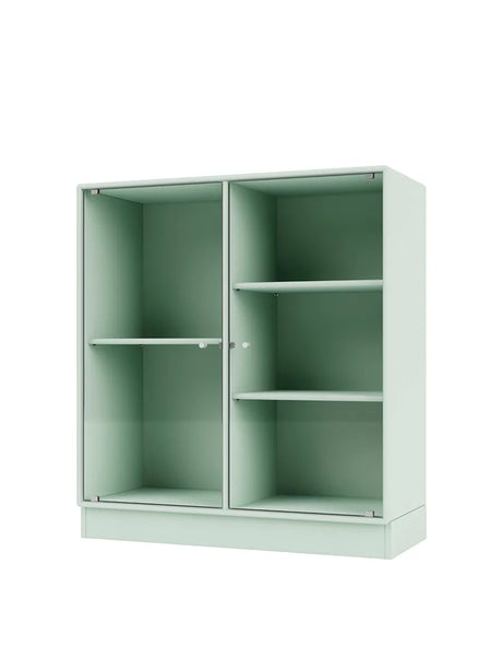 Ripple II Vitrineskab, inkl. sokkel fra Montana - Mist / Sokkel 7 cm - Jacobsen Plus