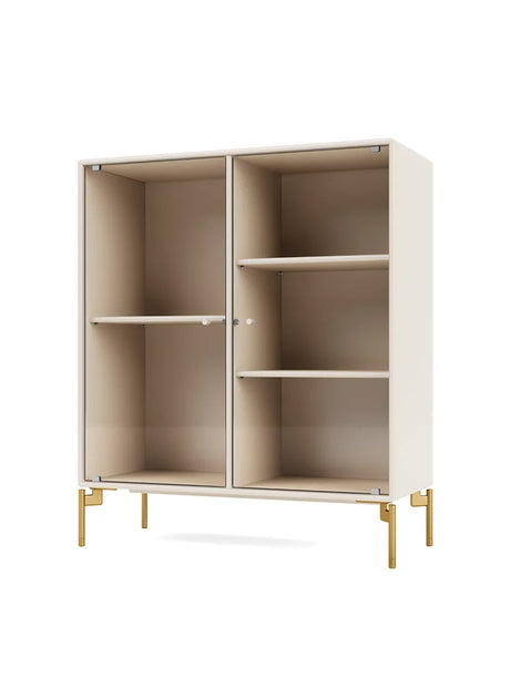 Ripple II Vitrineskab, inkl. ben fra Montana - Oat / Messing - Jacobsen Plus