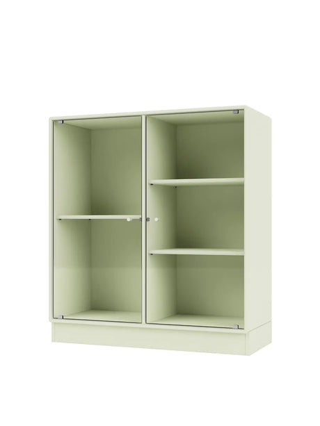 Ripple II Vitrineskab, inkl. sokkel fra Montana - Pomelo / Sokkel 7 cm - Jacobsen Plus