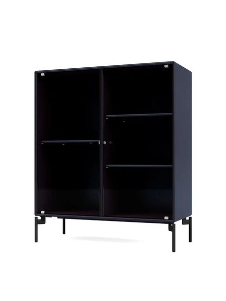 Ripple II Vitrineskab, inkl. ben fra Montana - Shadow / Black - Jacobsen Plus