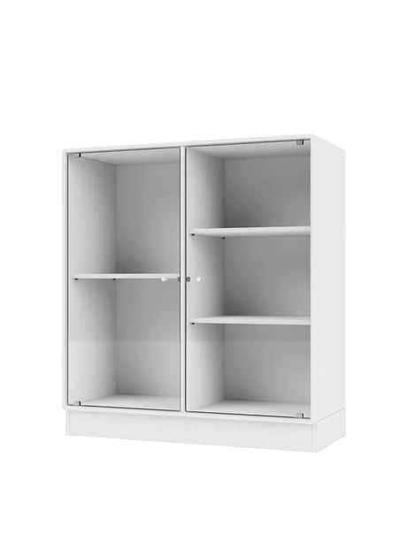 Ripple II Vitrineskab, inkl. sokkel fra Montana - Snow / Sokkel 7 cm - Jacobsen Plus