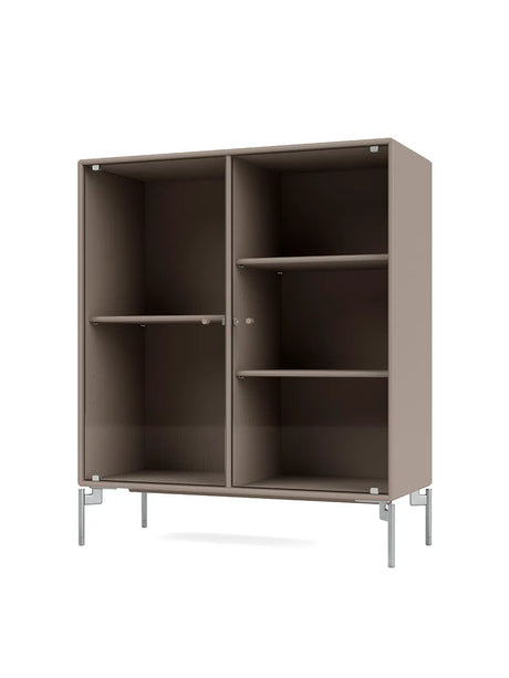 Ripple II Vitrineskab, inkl. ben fra Montana - Truffle / Krom - Jacobsen Plus