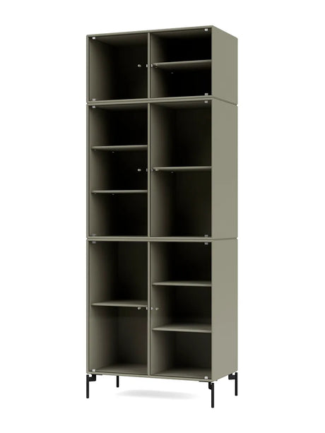 Ripple IV Vitrineskab, inkl. ben fra Montana - Fennel / Black - Jacobsen Plus