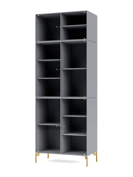 Ripple IV Vitrineskab, inkl. ben fra Montana - Graphic / Messing - Jacobsen Plus