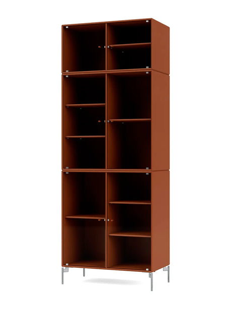 Ripple IV Vitrineskab, inkl. ben fra Montana - Hazelnut / Krom - Jacobsen Plus