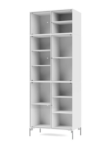 Ripple IV Vitrineskab, inkl. ben fra Montana - New white / Krom - Jacobsen Plus