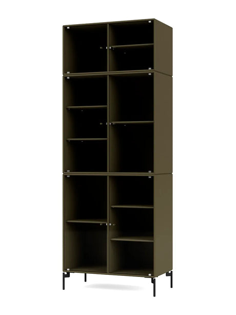 Ripple IV Vitrineskab, inkl. ben fra Montana - Oregano / Black - Jacobsen Plus